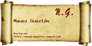 Mausz Gusztáv névjegykártya